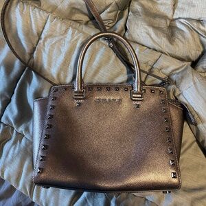 Michael Kors Studded Metallic Purse